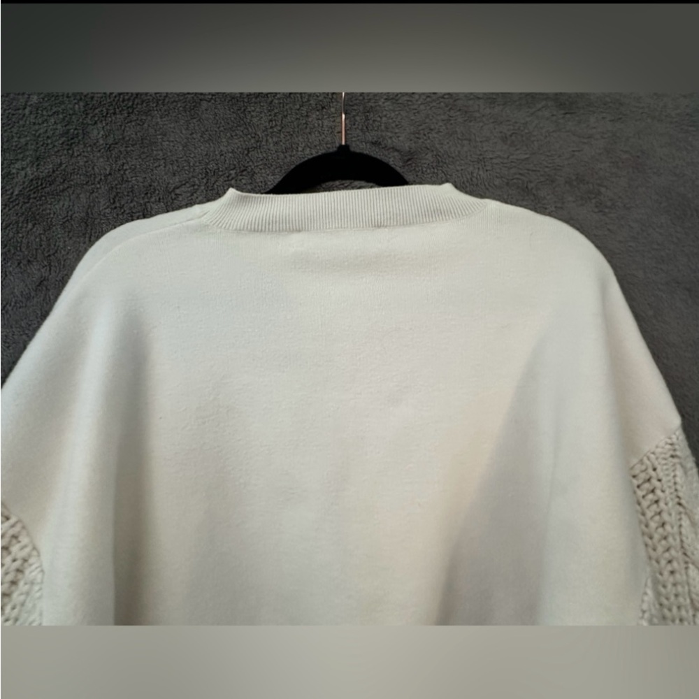 ZARA Knitted Sweater Woman’s Size Small Ivory Oversized Wool Soft Cottagecore - Picture 12 of 15